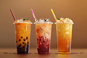 奶茶温暖果茶摄影图