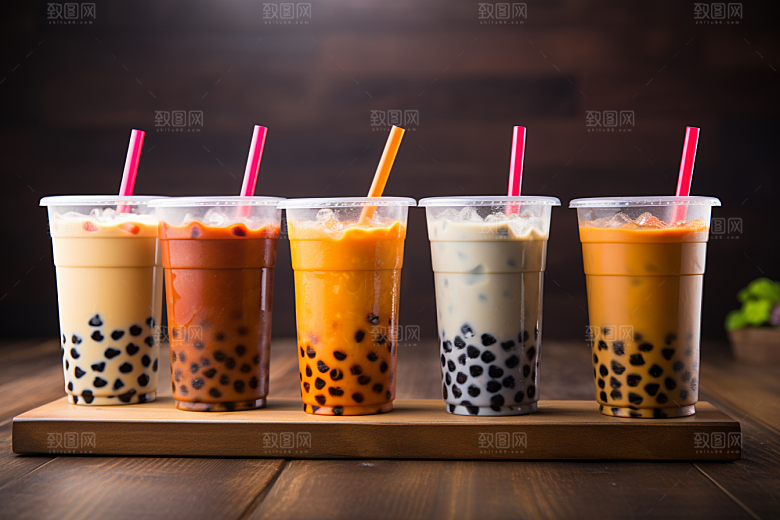 奶茶果茶生活摄影图