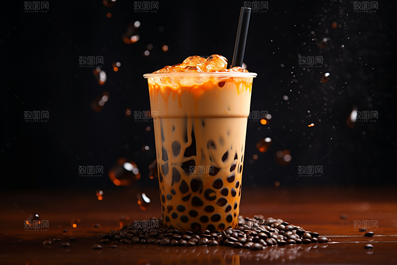 奶茶广告休闲摄影图
