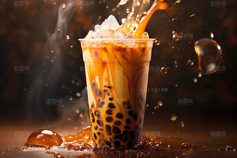奶茶温暖高清摄影图