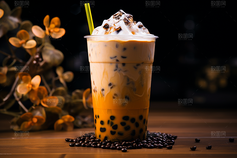 奶茶果茶休闲摄影图