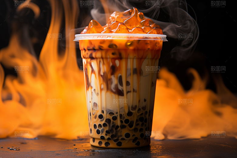 奶茶甜品饮品摄影图