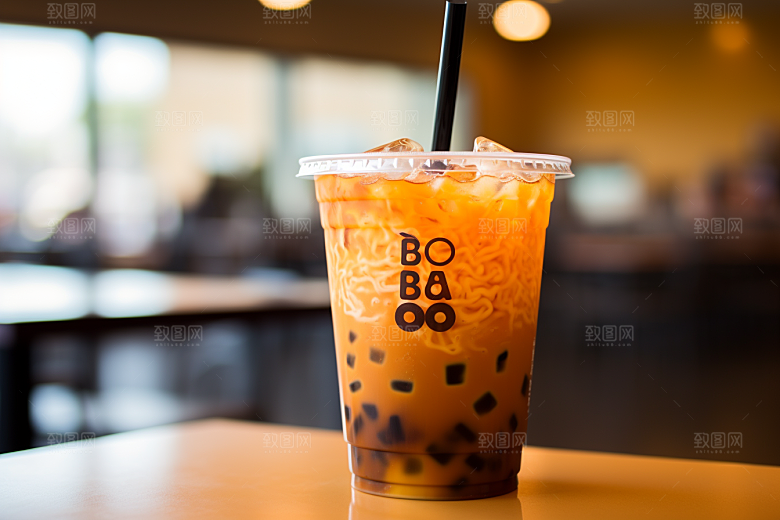 奶茶甜品休闲摄影图