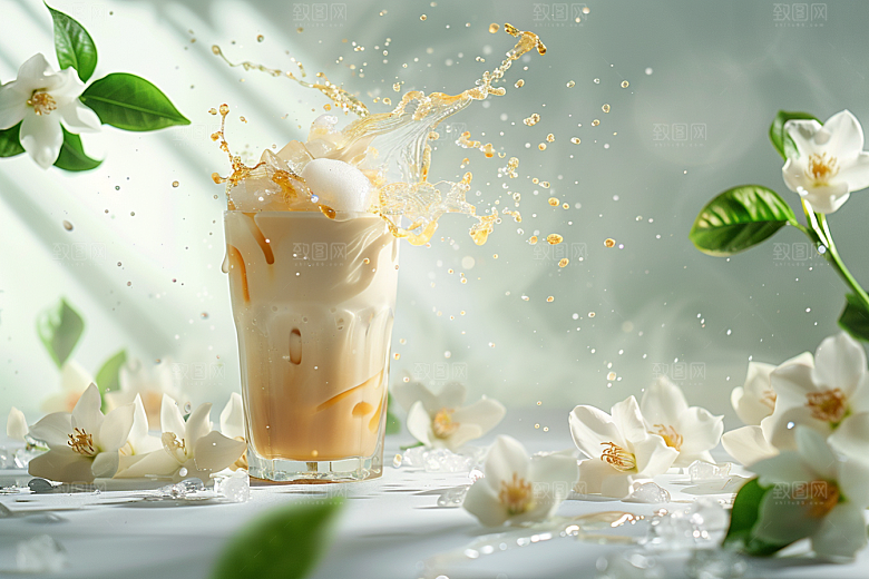 奶茶高清温暖摄影图