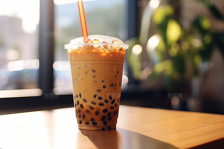 奶茶果茶温暖摄影图