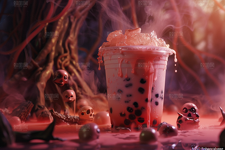 奶茶高清果茶摄影图
