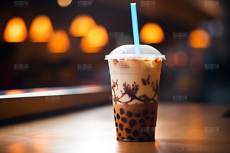 奶茶饮料高清摄影图