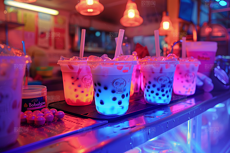 奶茶果茶果茶摄影图