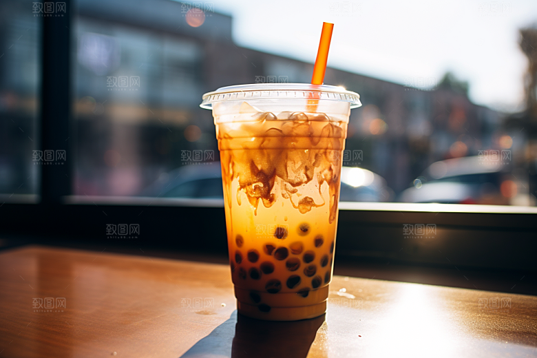 奶茶高清卡路里摄影图