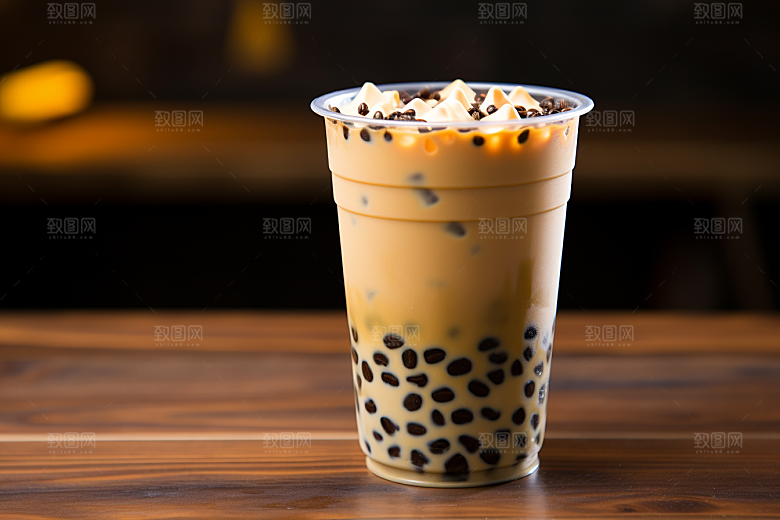 奶茶休闲美味摄影图