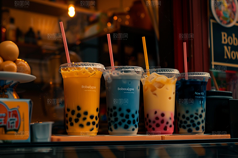 奶茶休闲饮料摄影图