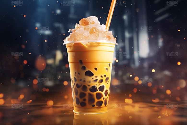 奶茶休闲果茶摄影图