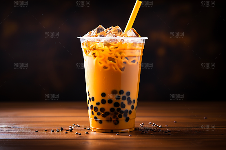 奶茶果茶果茶摄影图