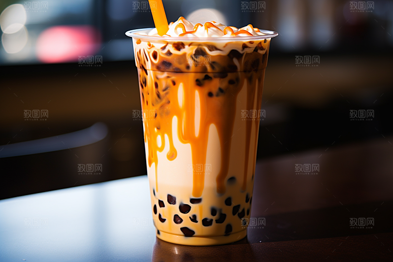奶茶高清果茶摄影图