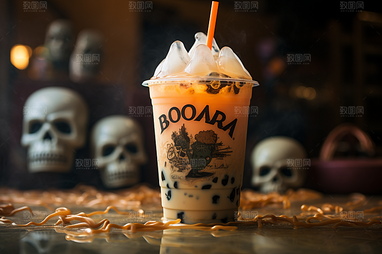 奶茶广告温暖摄影图