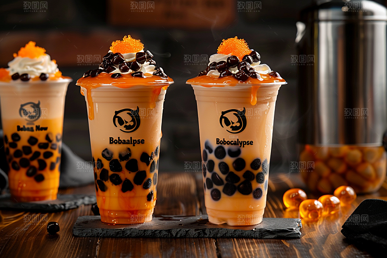 奶茶广告休闲摄影图