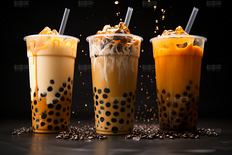 奶茶高清美味摄影图