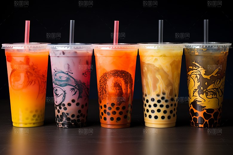 奶茶甜品高清摄影图