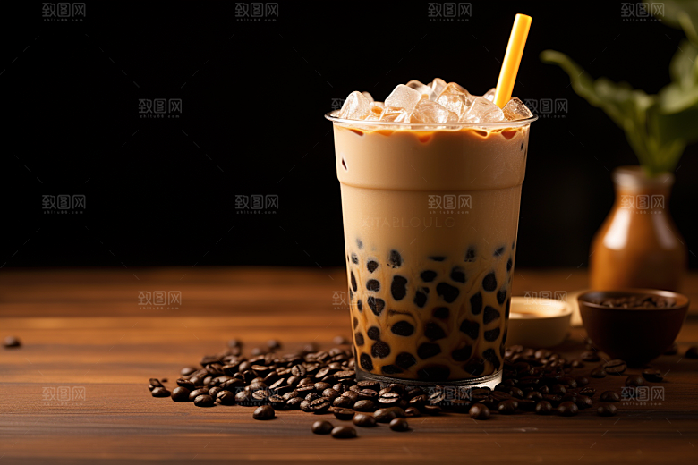 奶茶果茶果茶摄影图