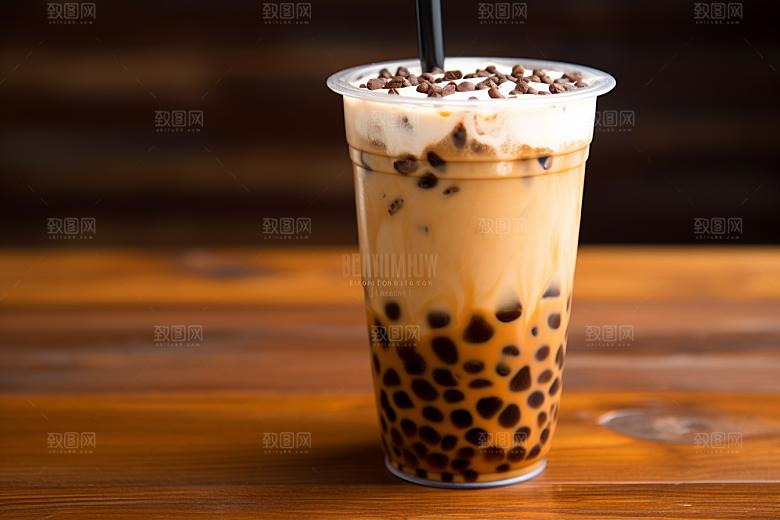 奶茶卡路里饮品摄影图