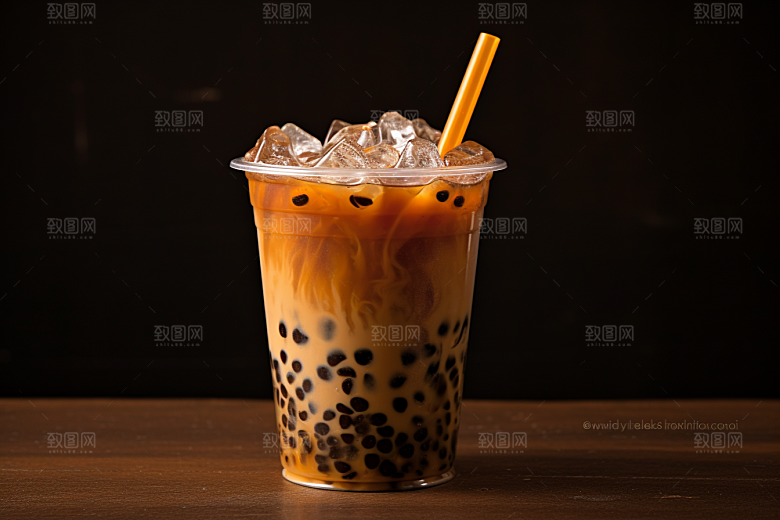 奶茶温暖美味摄影图