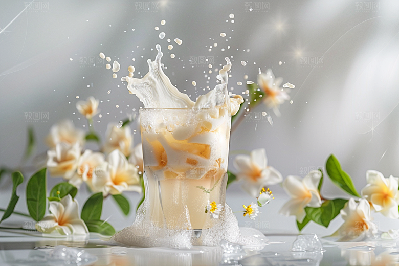 奶茶果茶生活摄影图