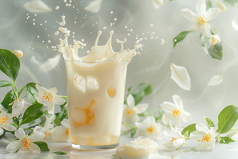 奶茶温暖果茶摄影图