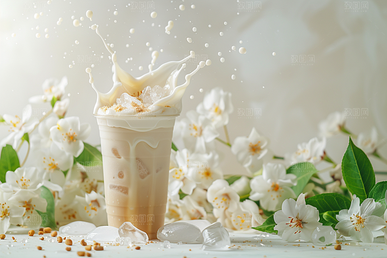 奶茶温暖高清摄影图