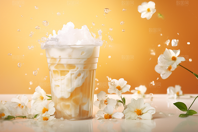 奶茶高清生活摄影图