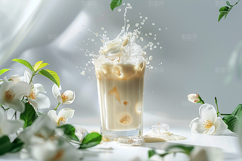奶茶温暖休闲摄影图