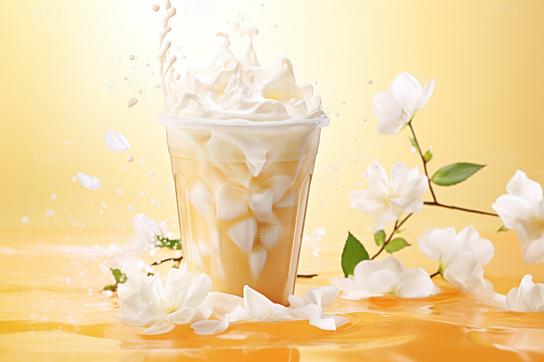 奶茶高清温暖摄影图
