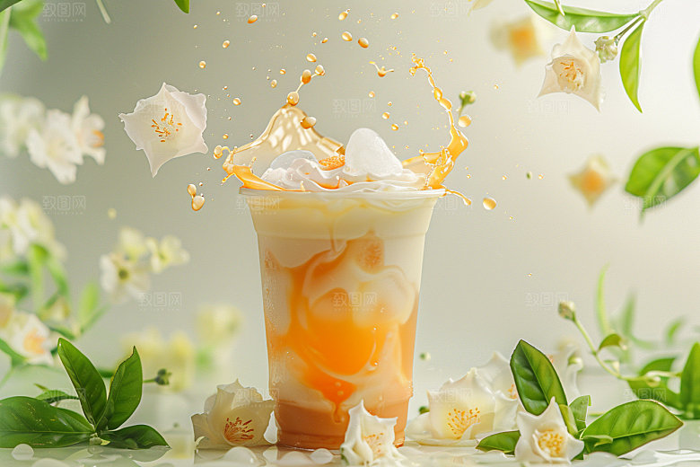 奶茶高清美味摄影图
