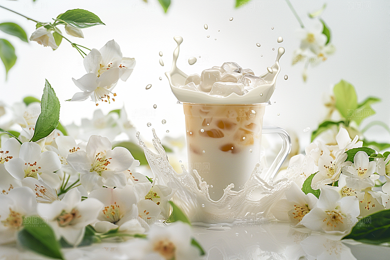 奶茶果茶高清摄影图