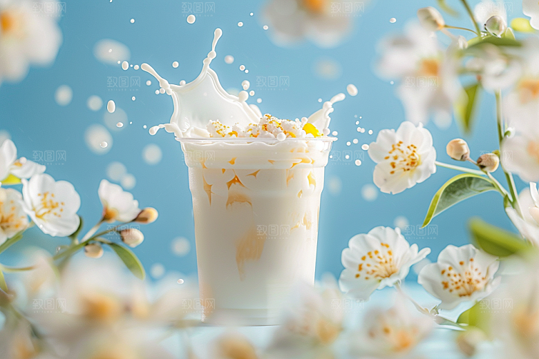 奶茶果茶广告摄影图