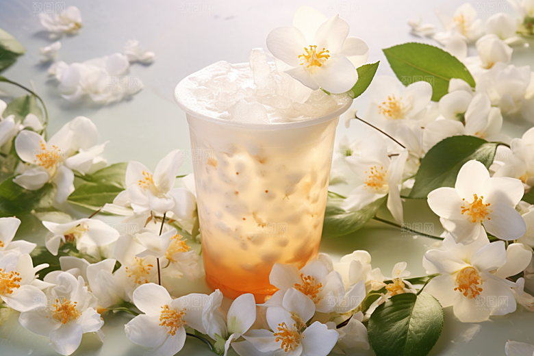 奶茶休闲生活摄影图