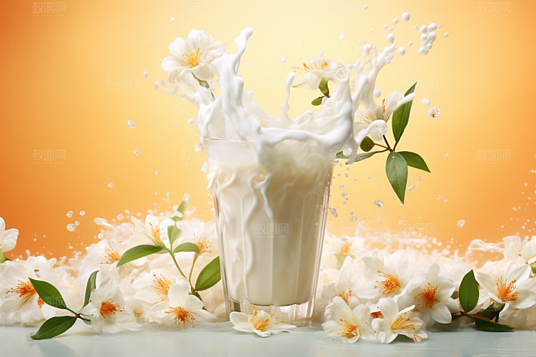 奶茶高清果茶摄影图