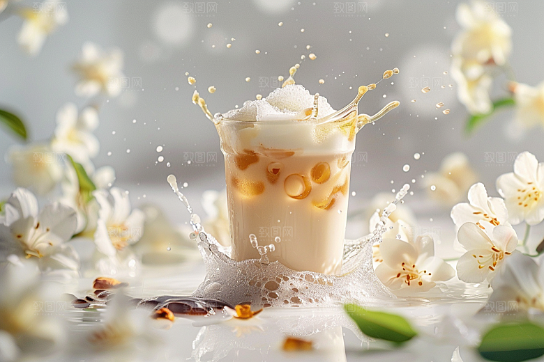 奶茶生活美味摄影图