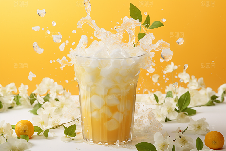 奶茶休闲果茶摄影图