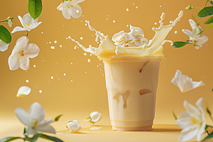 奶茶休闲果茶摄影图