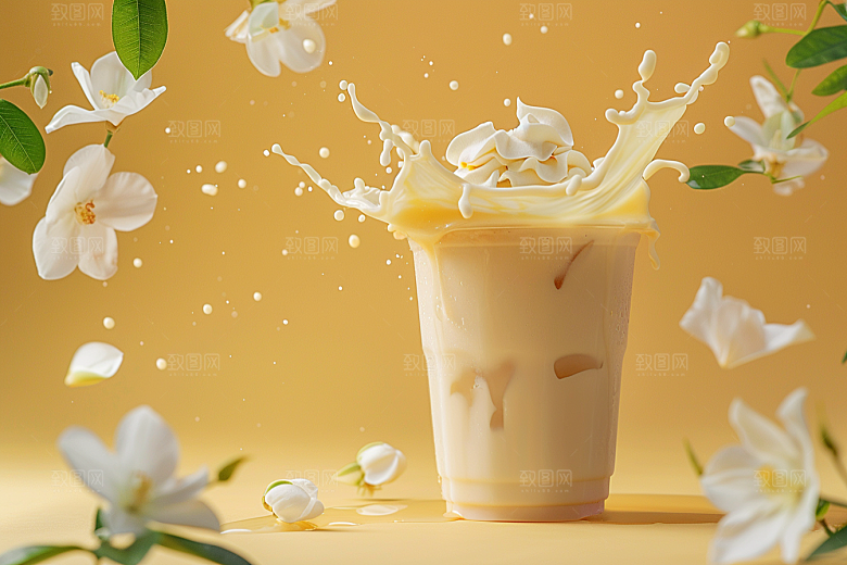奶茶休闲果茶摄影图