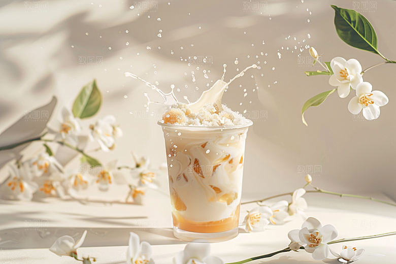 奶茶美味高清摄影图