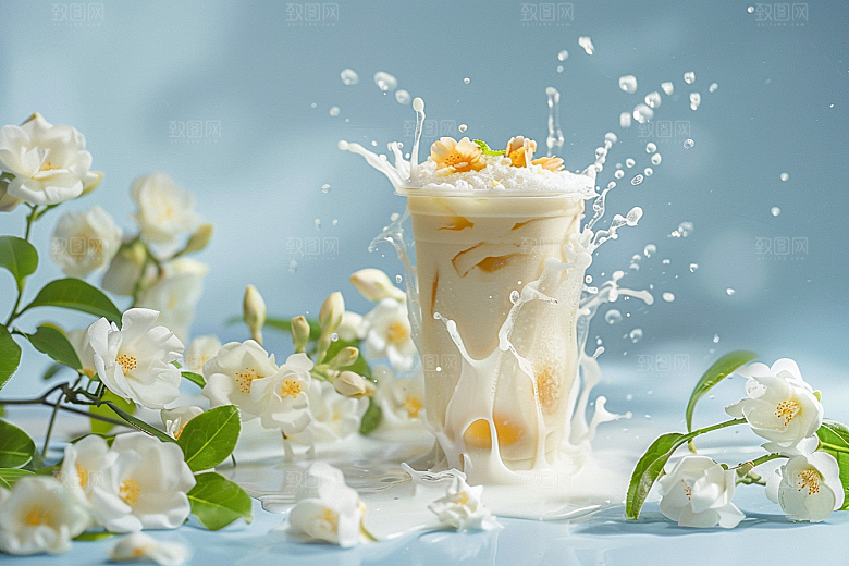 奶茶甜品高清摄影图