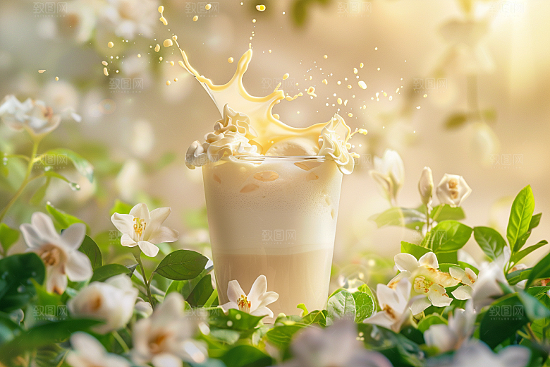 奶茶高清果茶摄影图