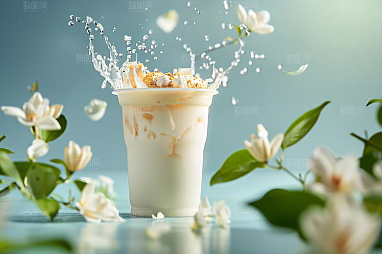 奶茶果茶高清摄影图