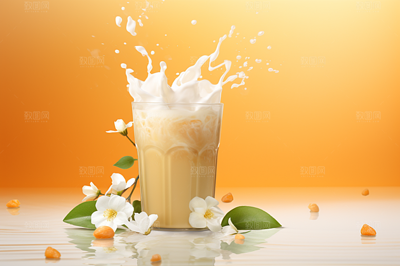 奶茶高清甜品摄影图
