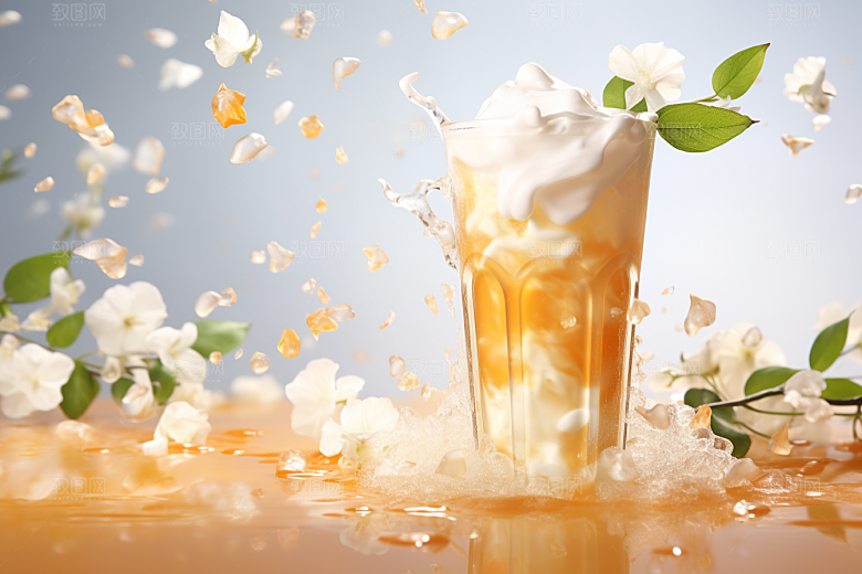 奶茶果茶生活摄影图