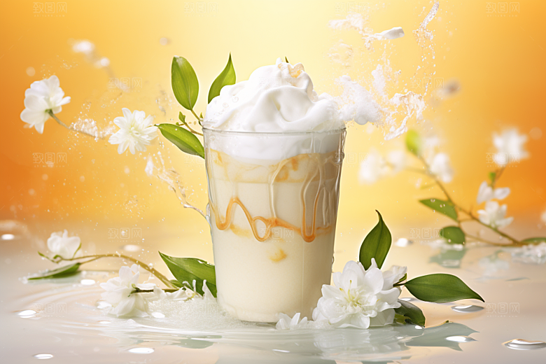 奶茶果茶果茶摄影图