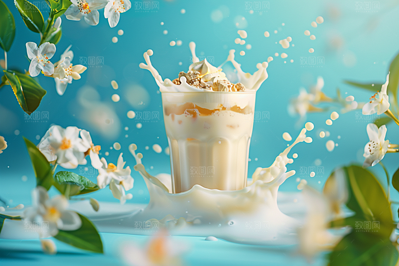 奶茶果茶高清摄影图