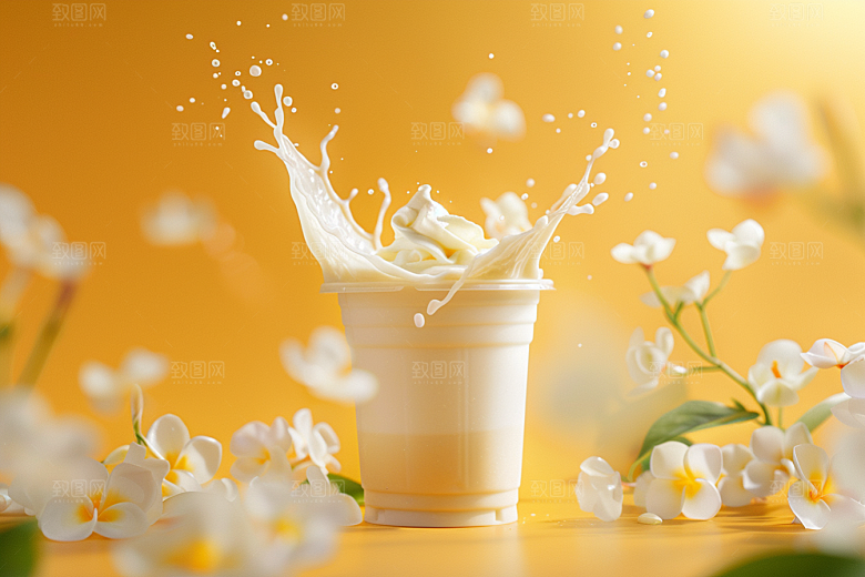 奶茶果茶生活摄影图