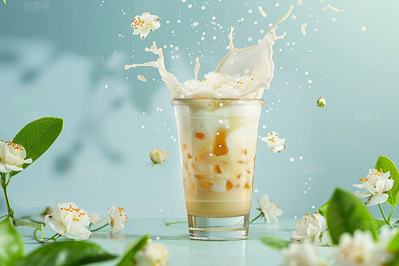 奶茶美味温暖摄影图